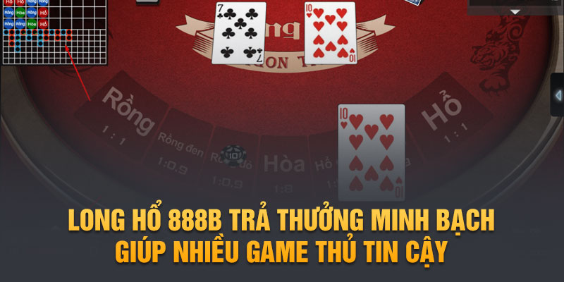 Long hổ 888B trả thưởng minh bạch giúp nhiều game thủ tin cậy